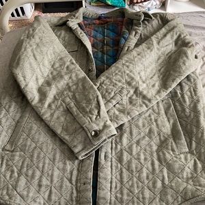 grey quilted jacket. size medium.